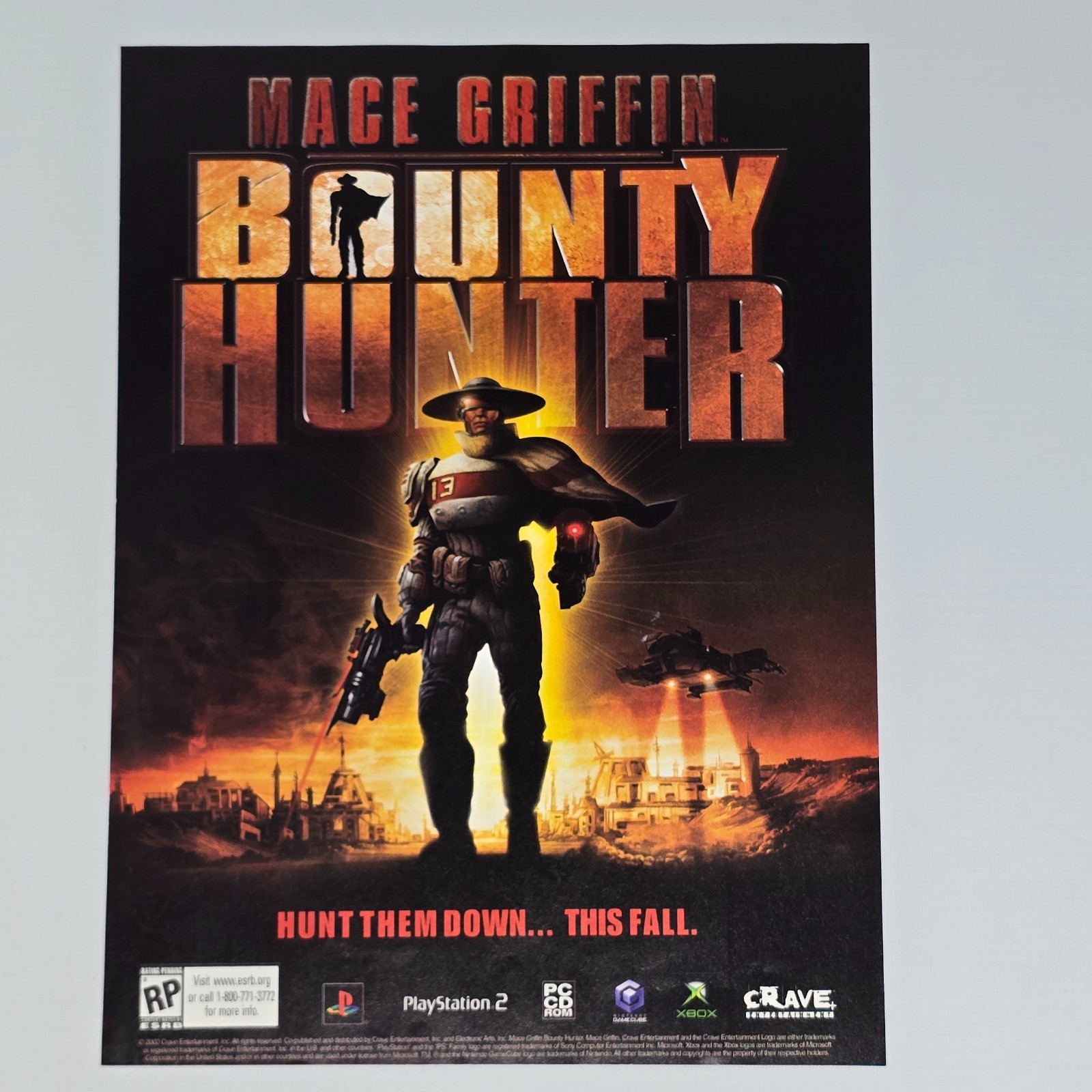 Mace Griffin Bounty Hunter Xbox PS2 GameCube PC Authentic Magazine Ad