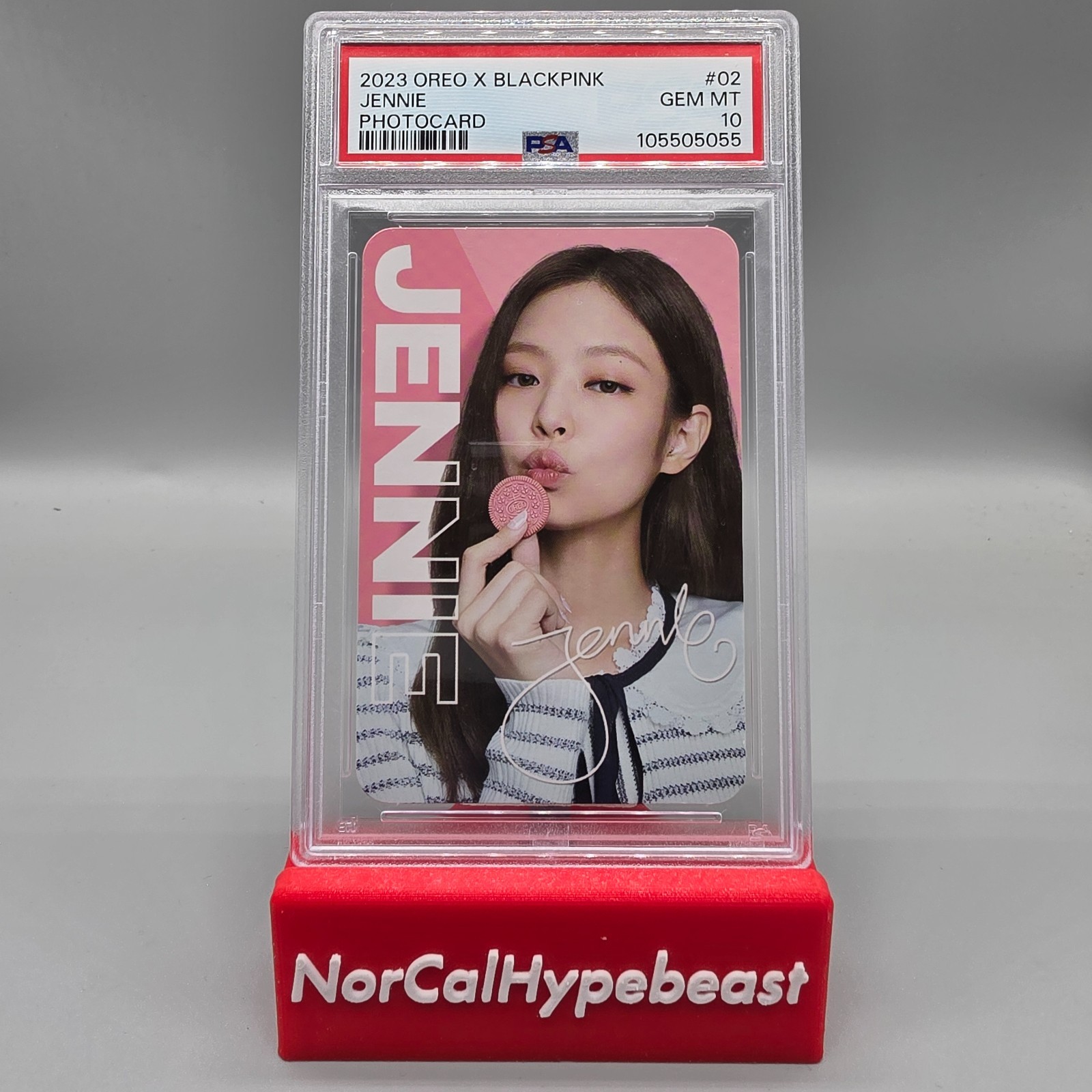 2023 Oreo X BlackPink JENNIE KIM #02 PhotoCard PSA 10 GEM MINT