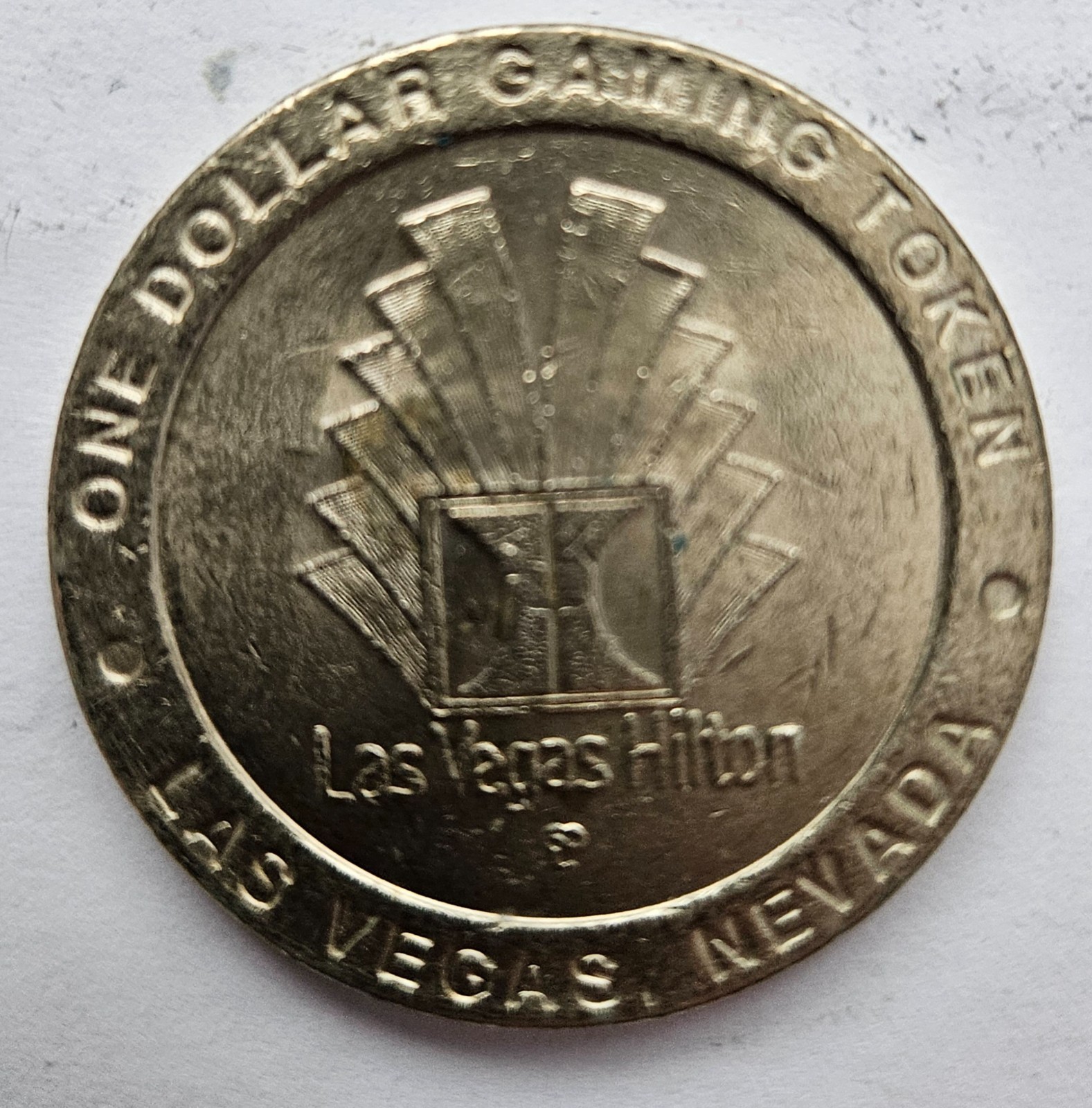Vintage Las Vegas Hilton SpaceQuest Casino $1 Gaming Token - Rare Star Trek Era