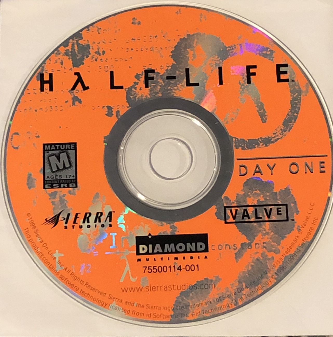 Half Life: Day One (Windows PC, 1998) Disc Only - Untested - 