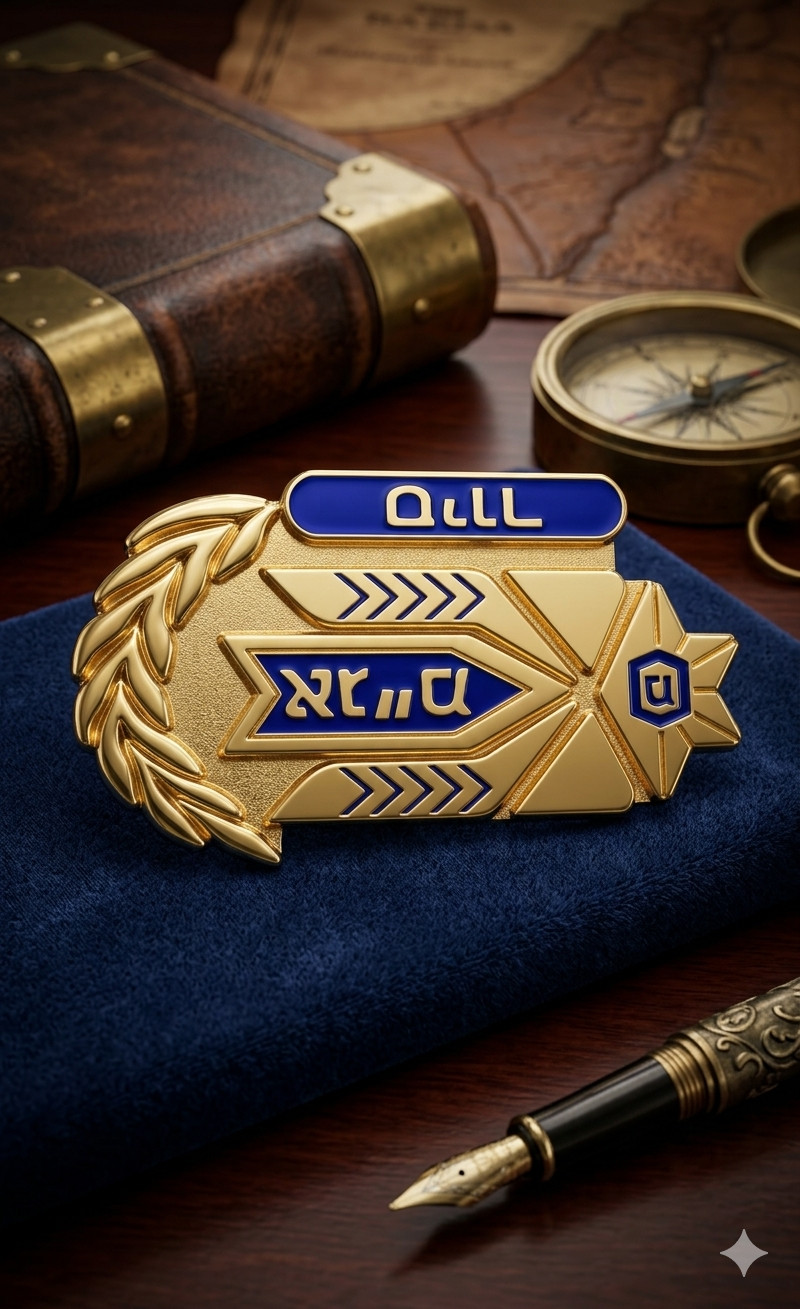 Rare IDF Military Pin: Elite Unit Emblem, Gold Plated, Collector's Item