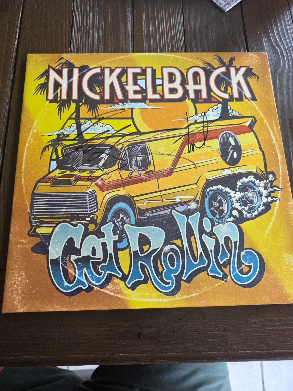NICKELBACK SIGNED AUTOGRAPHEd LP VINYL CHAD KROEGER daniel adair coa jsa