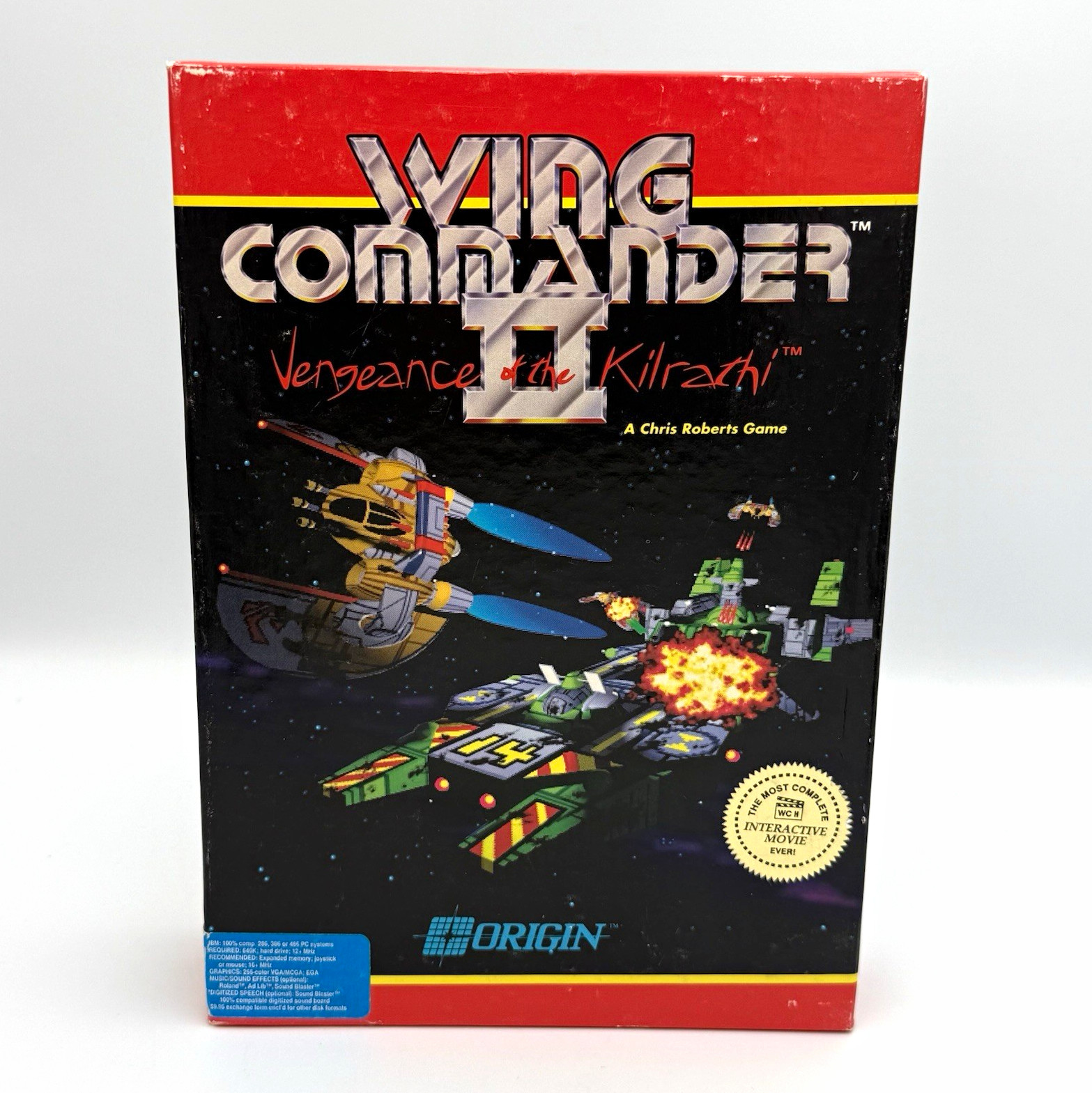 Wing Commander II Vengeance of the Kilrathi PC Big Box 5.25” Floppy Disks