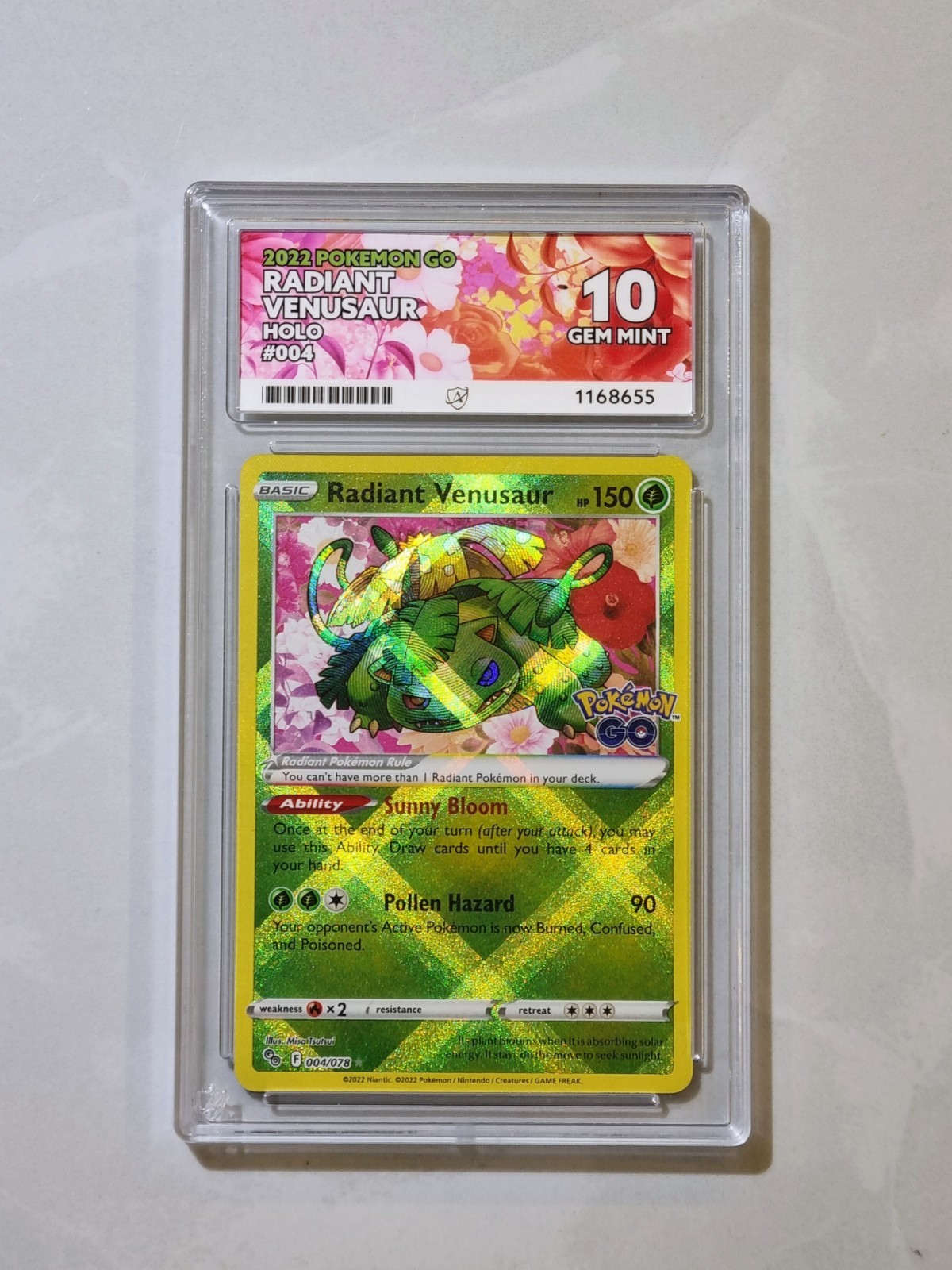 Radiant Venusaur #004 Perfect Subs Gem Mint 10 Ace Graded Pokemon Card English