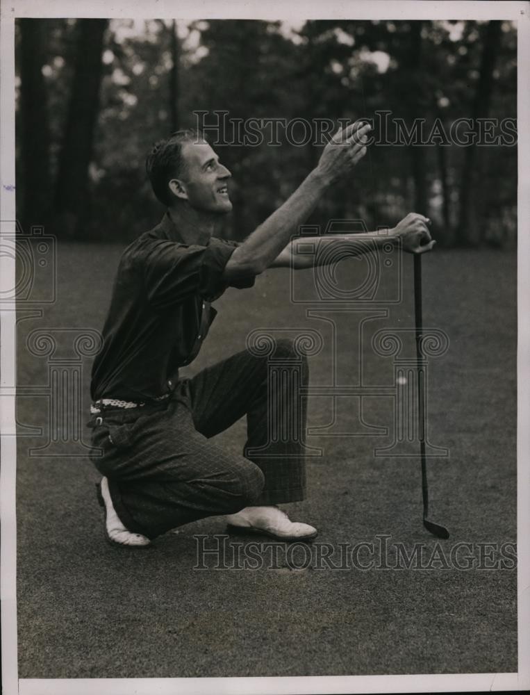 1936 Press Photo Golfer Mike Dolan at Amateur Public Links Championship Bethpage