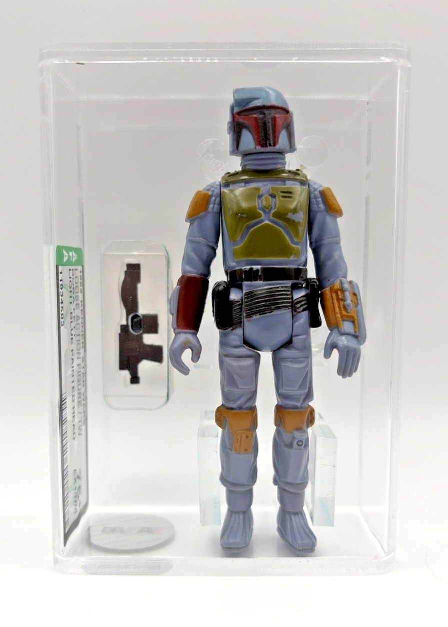 Blue Painted Helmet Boba Fett 1980 Vintage Star Wars Action Figure🔥AFA Graded🔥