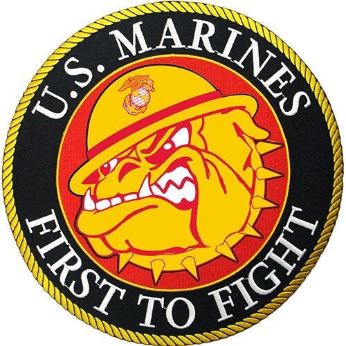 US MARINE CORPS Devil Dog Embroidered 10\