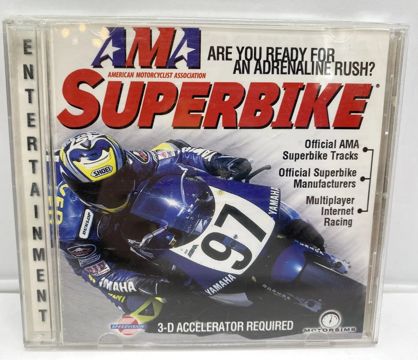 AMA Superbike Jewel Case (PC, 2001) 3D ACCELERATOR REQUIRED