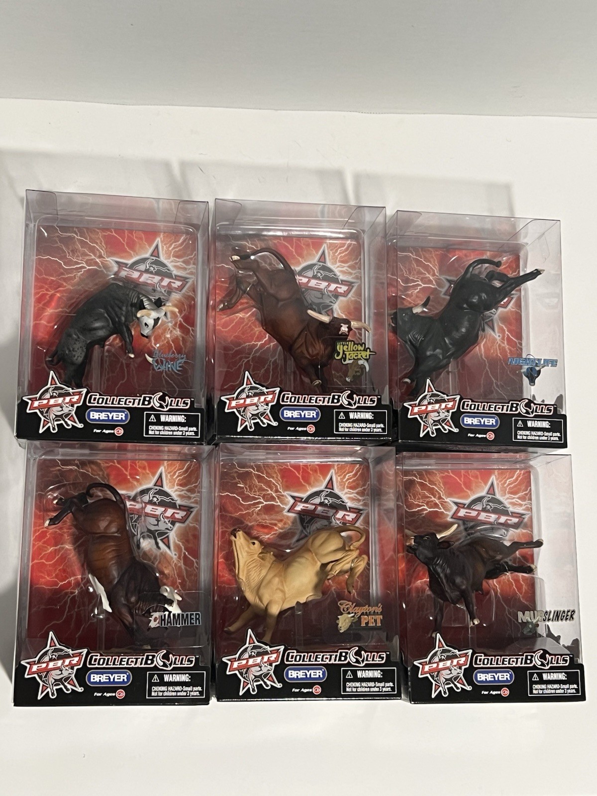 Breyer PBR Collectibulls Bull Riding Figures Lot Of 6 Full Set NEW