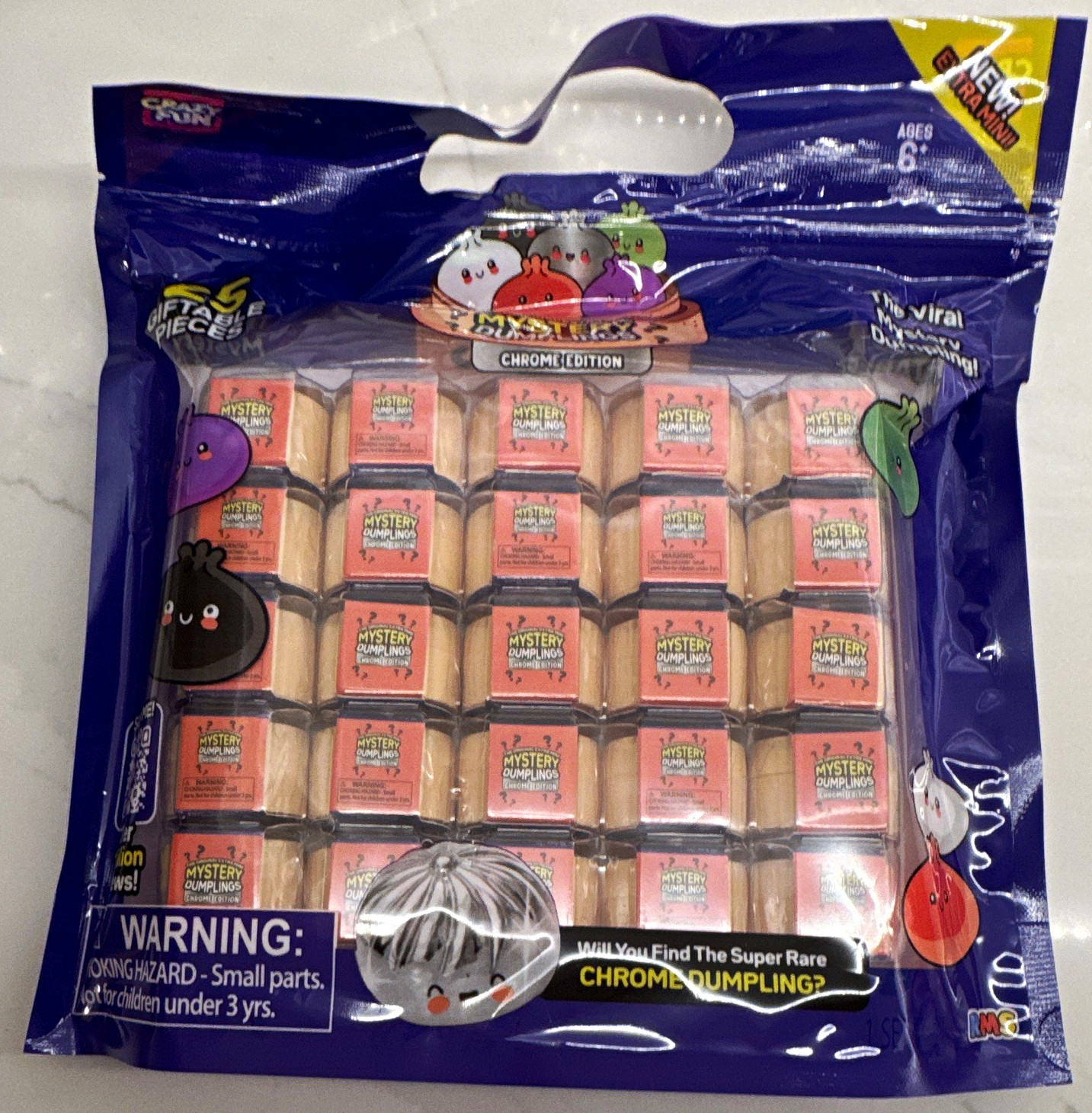 Crazy Fun Mystery Dumplings Chrome Edition Blind Pack 25pc Mini Brand New