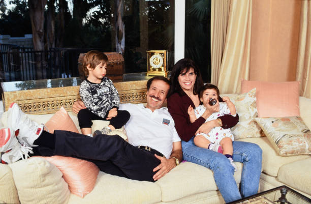 Sonny Bono and his 4th wife Mary Whitaker and their two children C - Old Photo