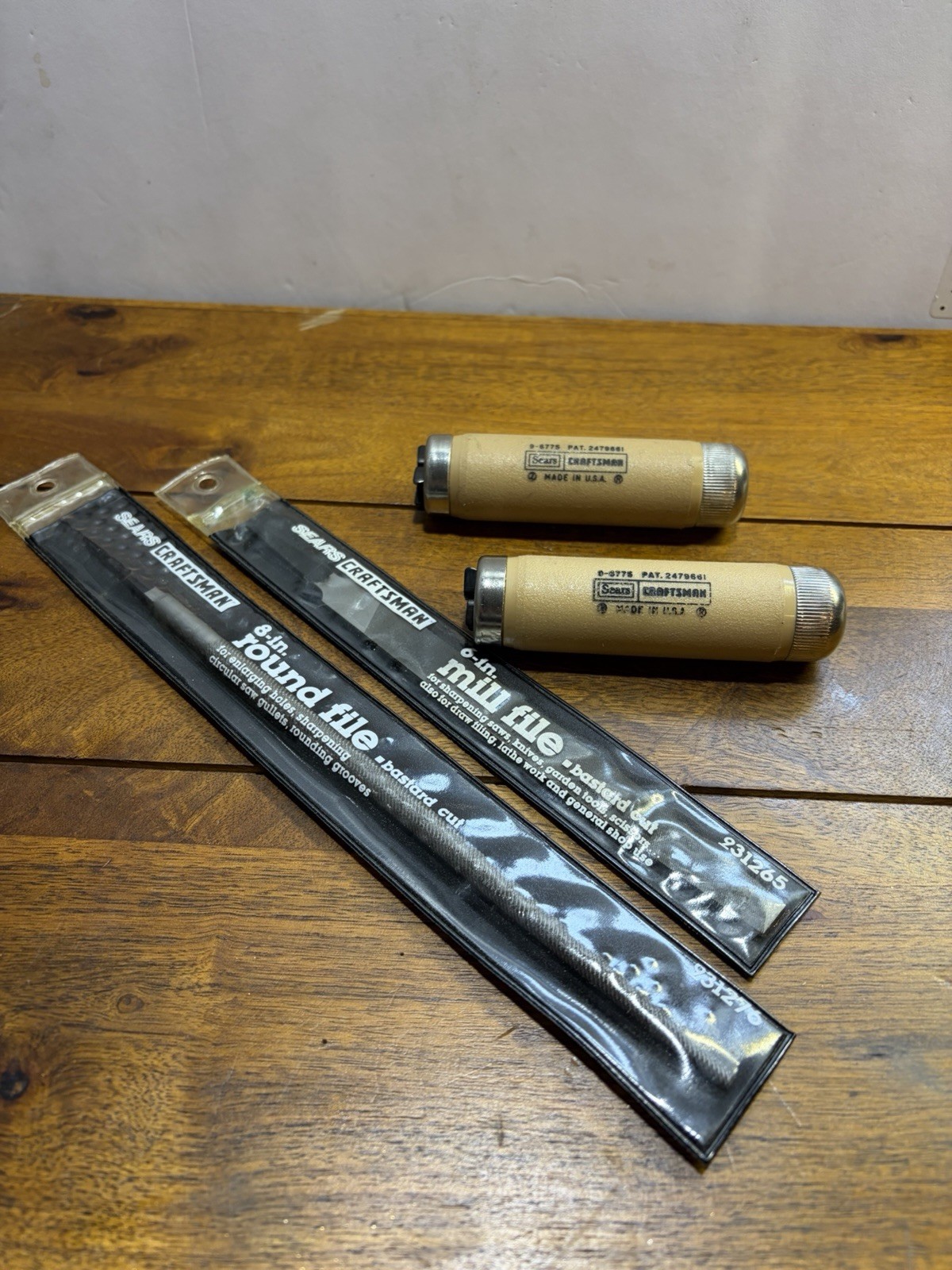 Vintage NOS Craftsman 4pc Hand File Set USA