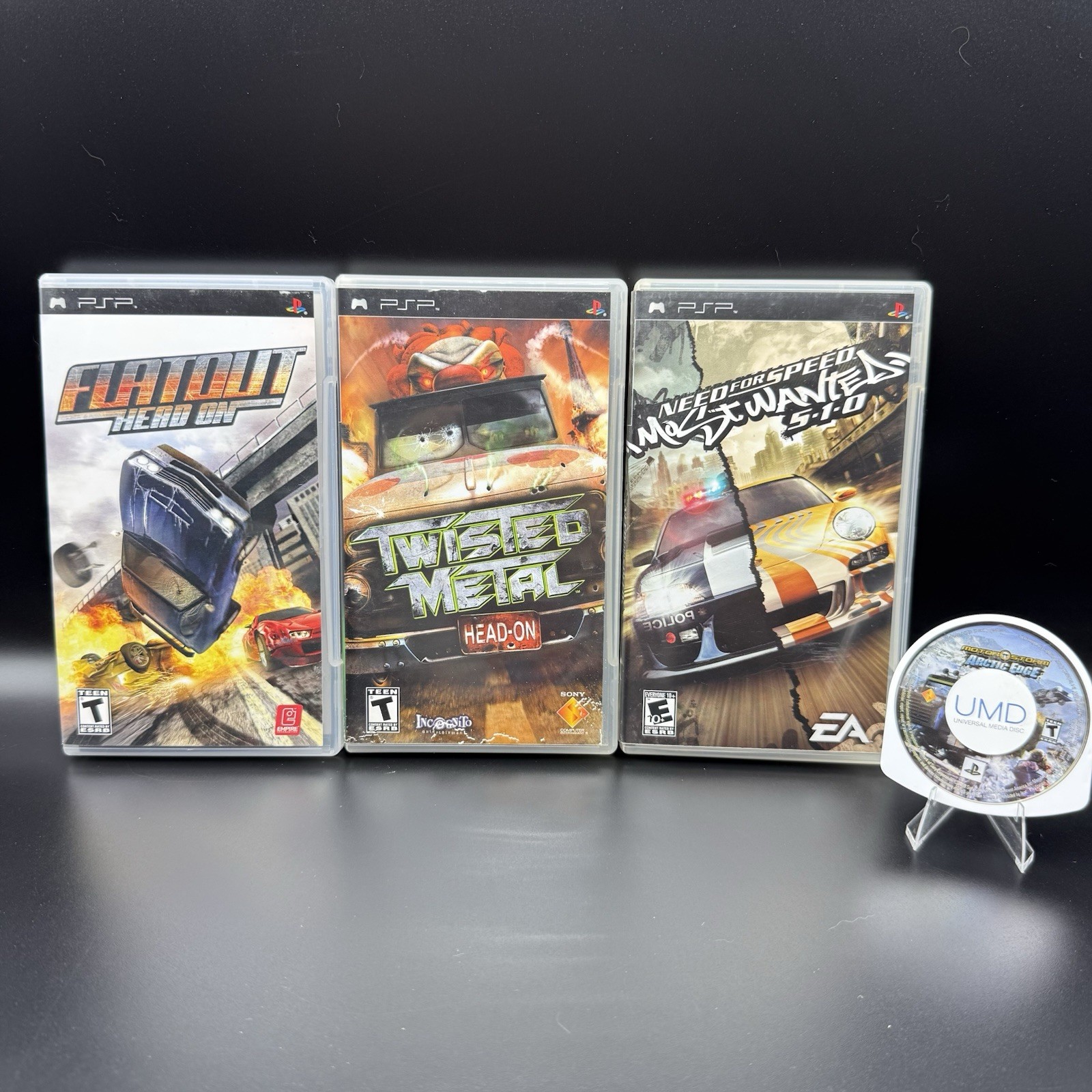 PSP Racing Lot 4 - FlatOut Head On, Twisted Metal, NFS Most Wanted, & MotorStorm