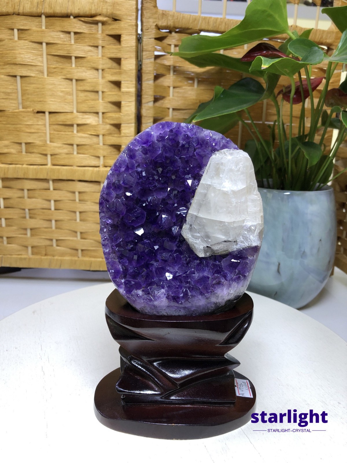 2.55LB Natural Uruguayan amethyst cluster ornament