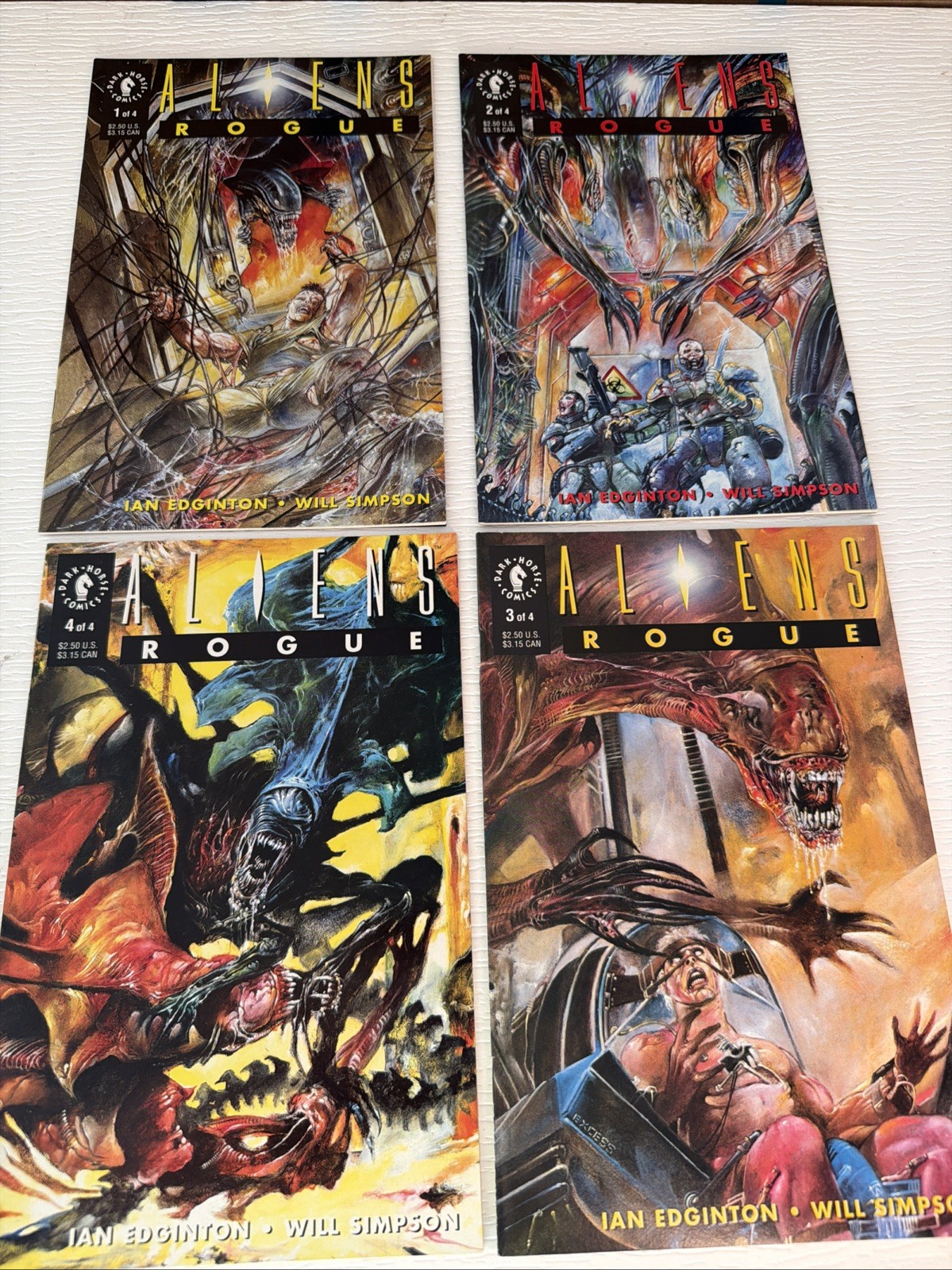 Aliens Rogue 1-4 Complete Set (1993) Dark Horse Comics Ian Edginton Will Simpson