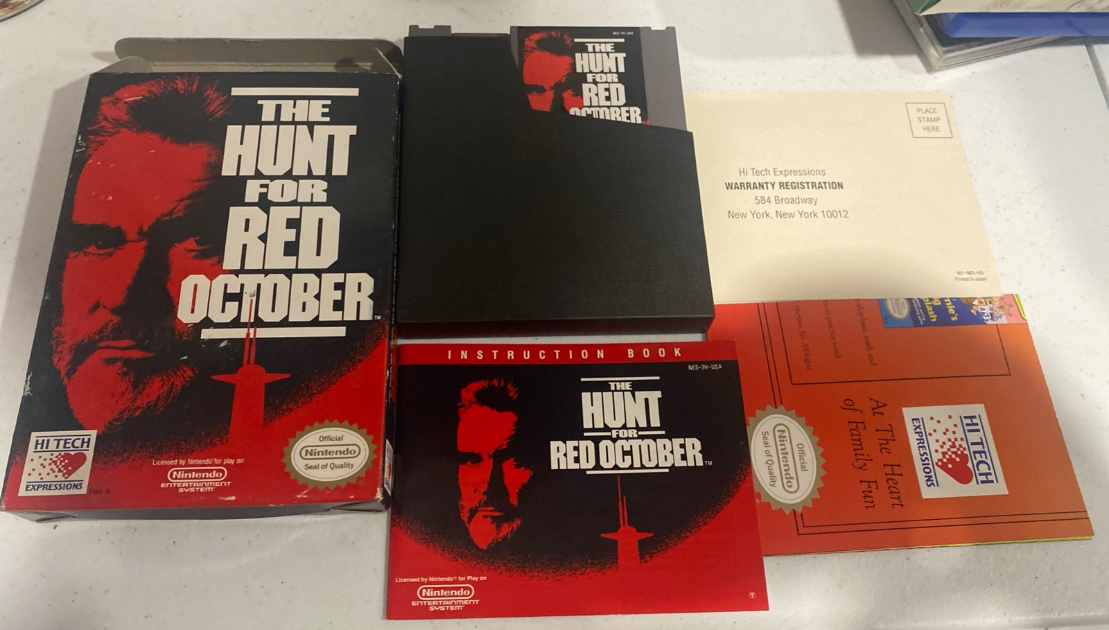 The Hunt For Red October Nintendo Nes Complete CIB + Poster