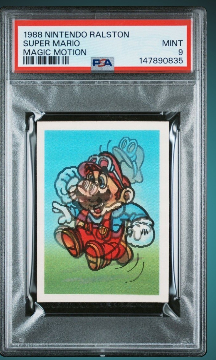 1988 Nintendo Ralston Magic Motion Super Mario Bros. PSA 9 Lenticular NES SNES 