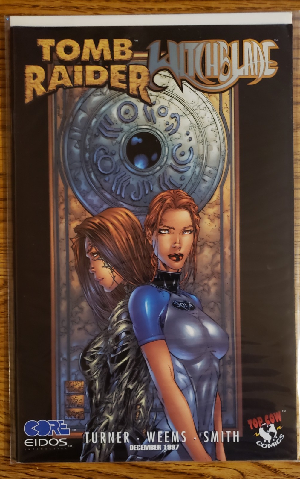 TOMB RAIDER/WITCHBLADE #1 1997 TOP COW 1ST APPEARANCE OF LARA CROFT NM