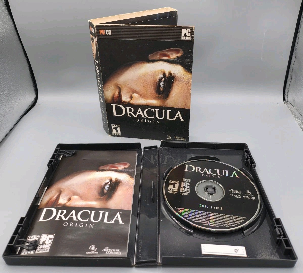 2008 Dracula Origin PC Video Game Vampire Role Playing Adventure CIB 3 Disc Set
