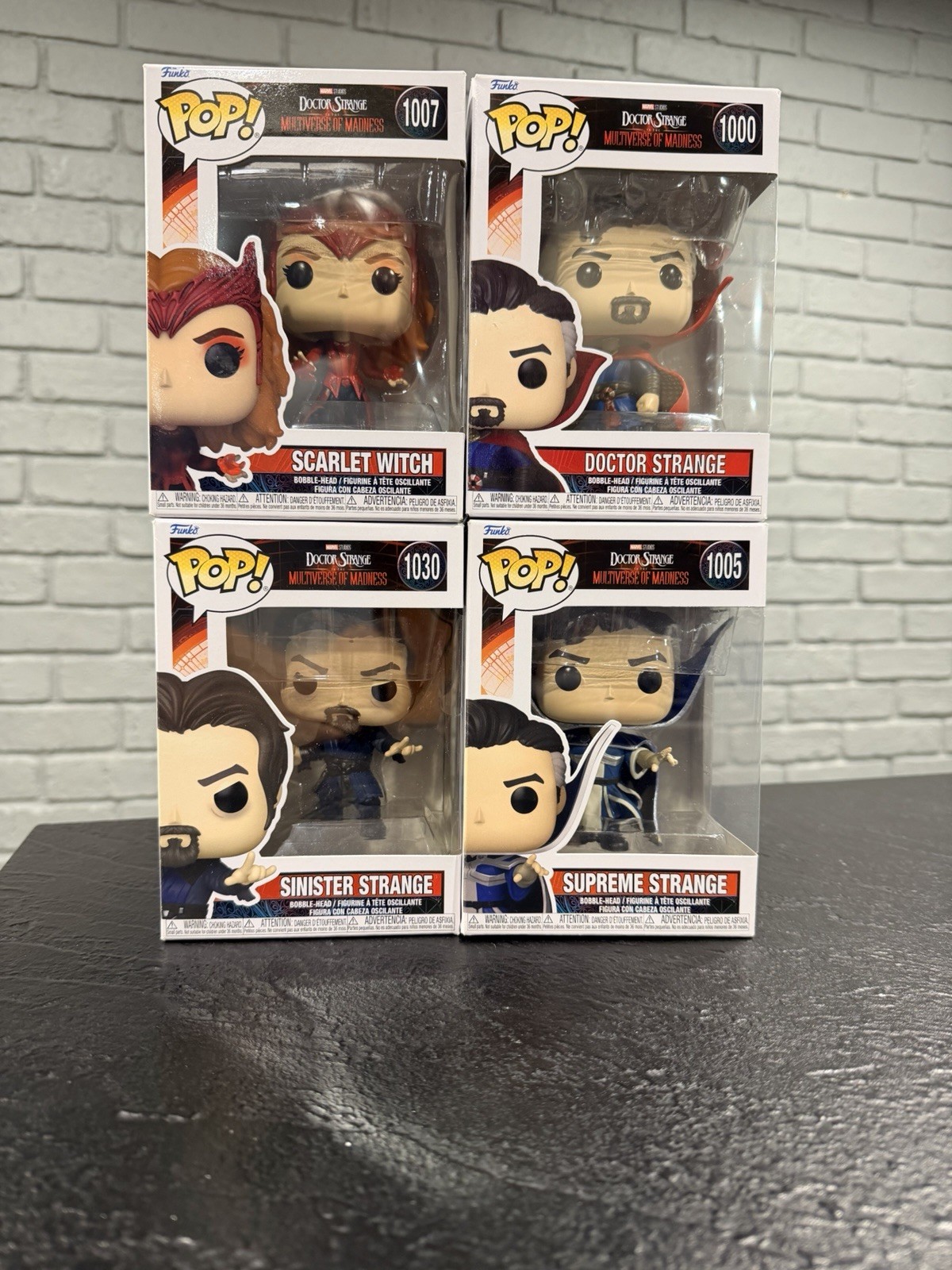 Funko Pop Marvel Multiverse of Madness Dr. Strange 4-Pack Boxed 