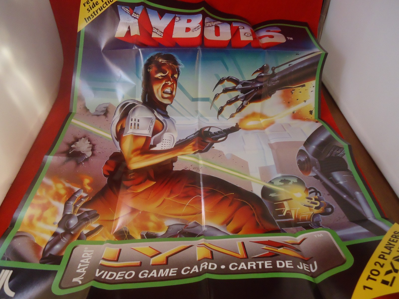 Xybots Atari Lynx Foldable Promo Poster Insert ONLY