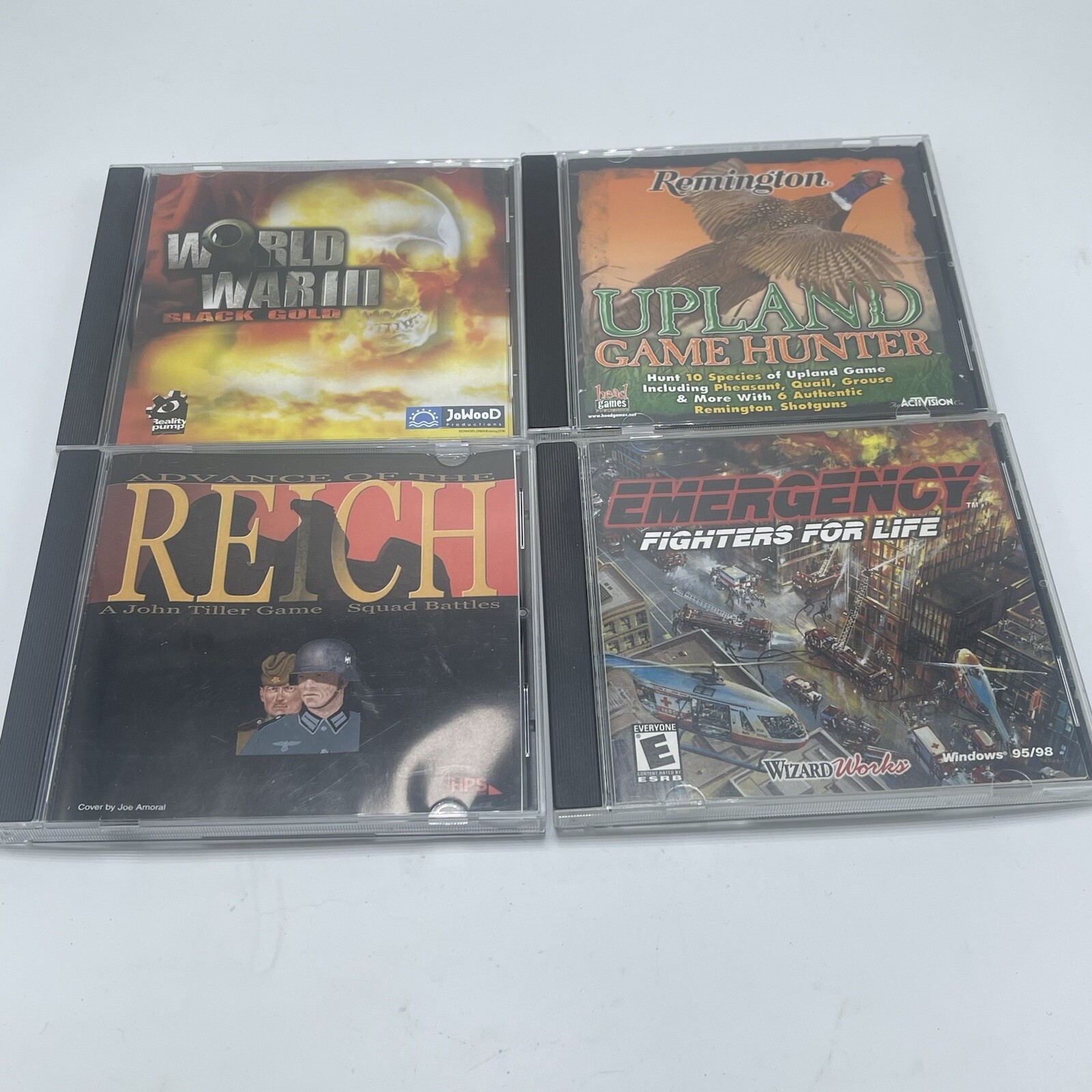 4 PC Video Games Upland Game hunter Reich Emergency World War 3 Black Gold