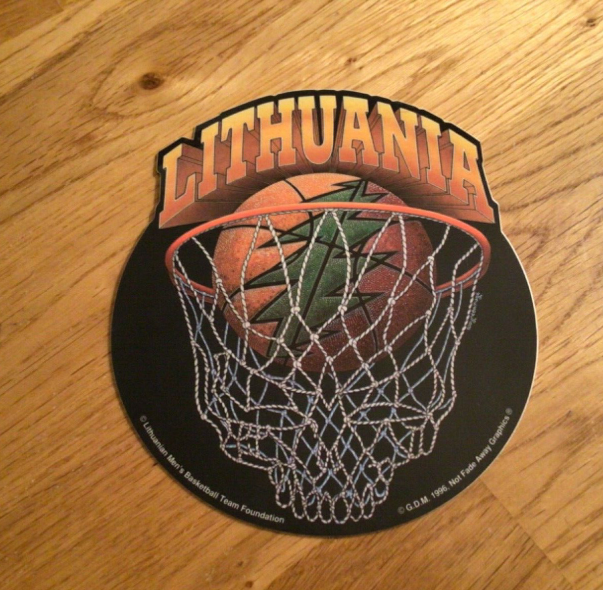 The Grateful Dead Sticker - Lithuania - Steal Your Face Basketball Hoop 1996