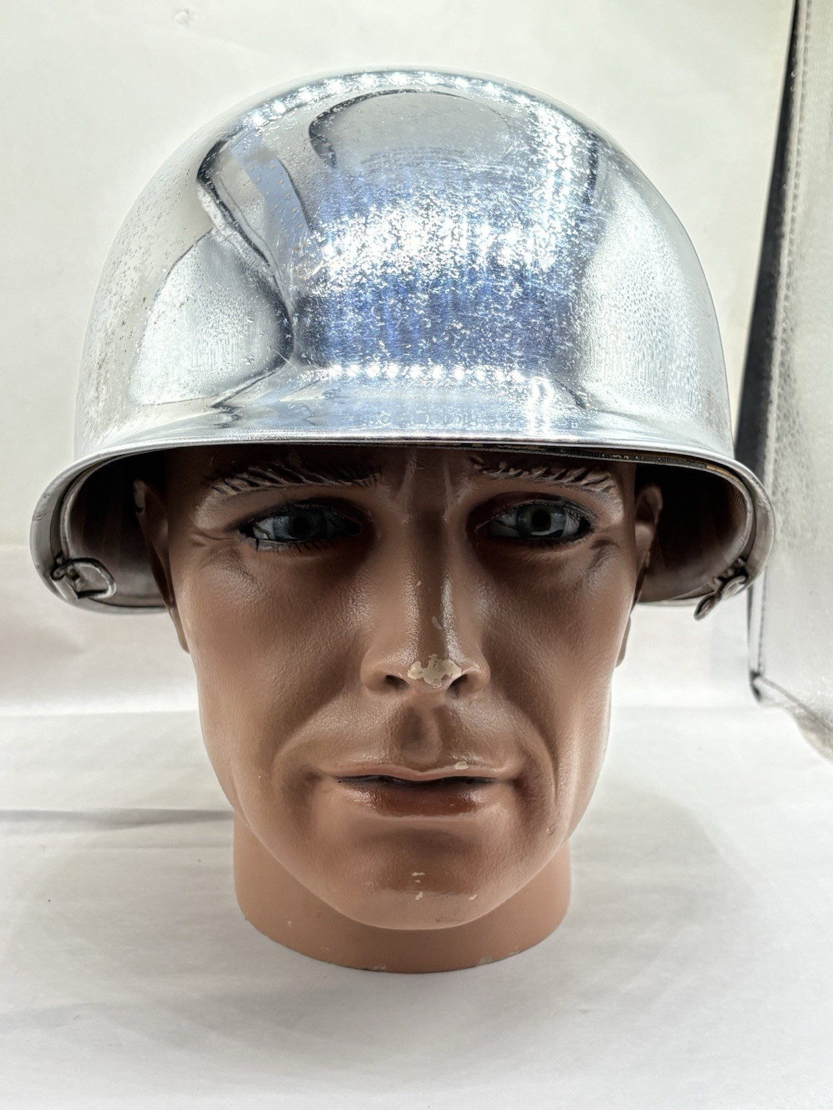 Vintage US Army Rear Seam M1 Chromes Helmet w/ \