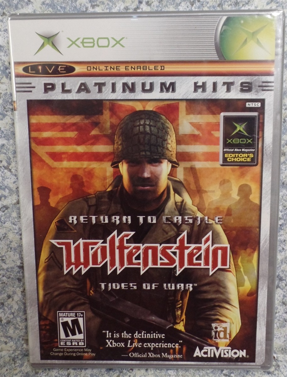 Video Game XBOX Return To Castle Wolfenstein Tides of War Platinum #2 NEW SEALED
