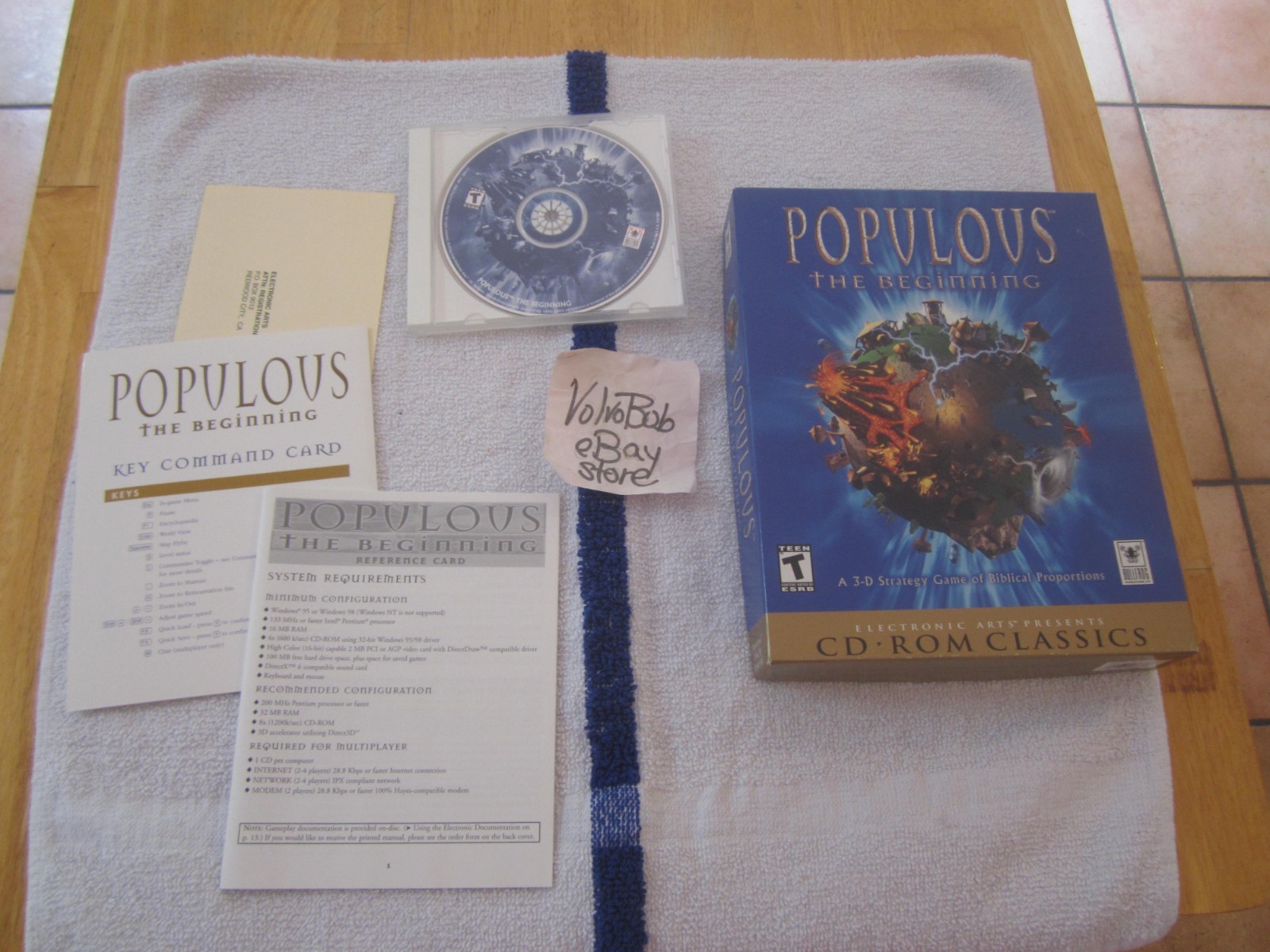 1998 POPULOUS THE BEGINNING PC CD-ROM BIG BOX WINDOWS 95 98 BULLFROG
