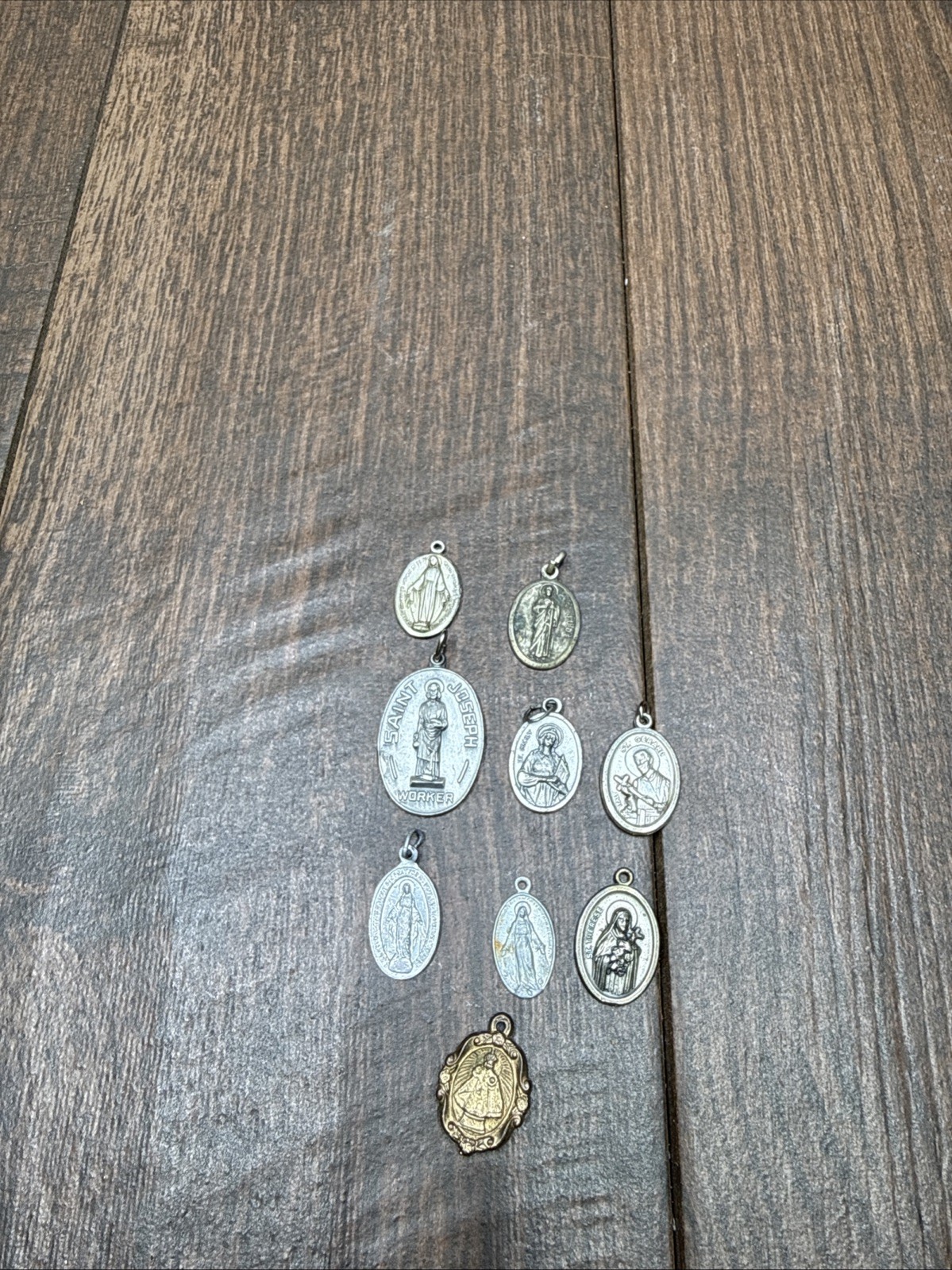 Lot Of 9 Vintage Christian Pendants Made In ITALY
