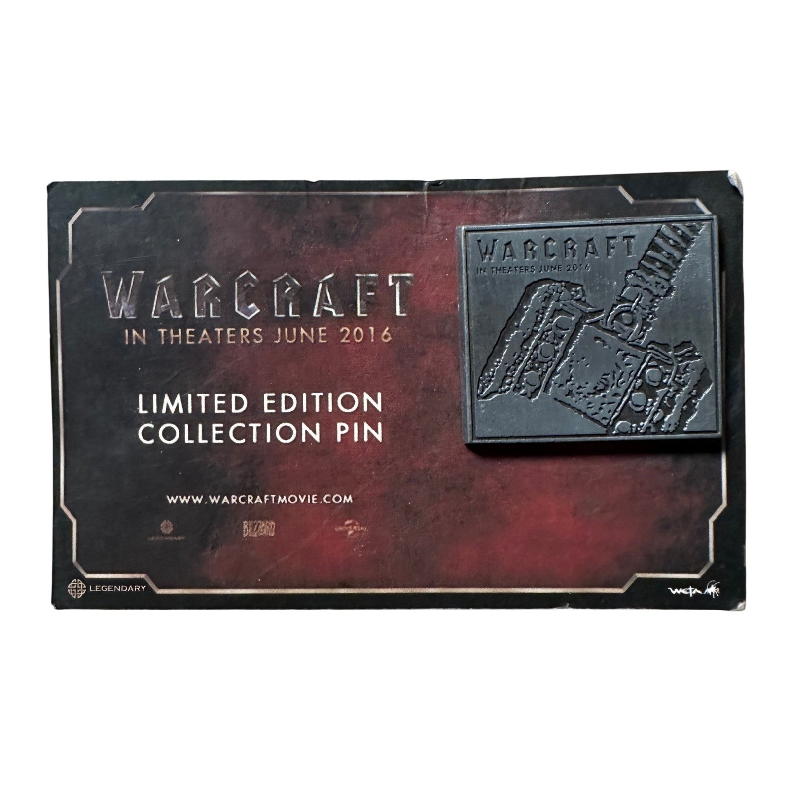 Blizzard Warcraft Movie Weta Horde Doomhammer Metal Pin 2016