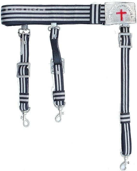 MASONIC KNIGHTS TEMPLAR K.T Ceremonial Sword Belt & Buckle Sir Knight Adjustable