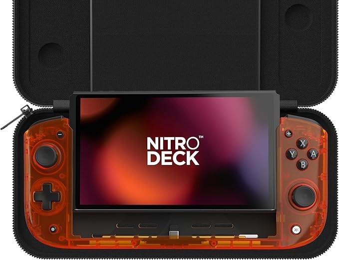 CRKD Nitro Deck Orange Zest + Carry Case - Brand New - Nintendo Switch/OLED