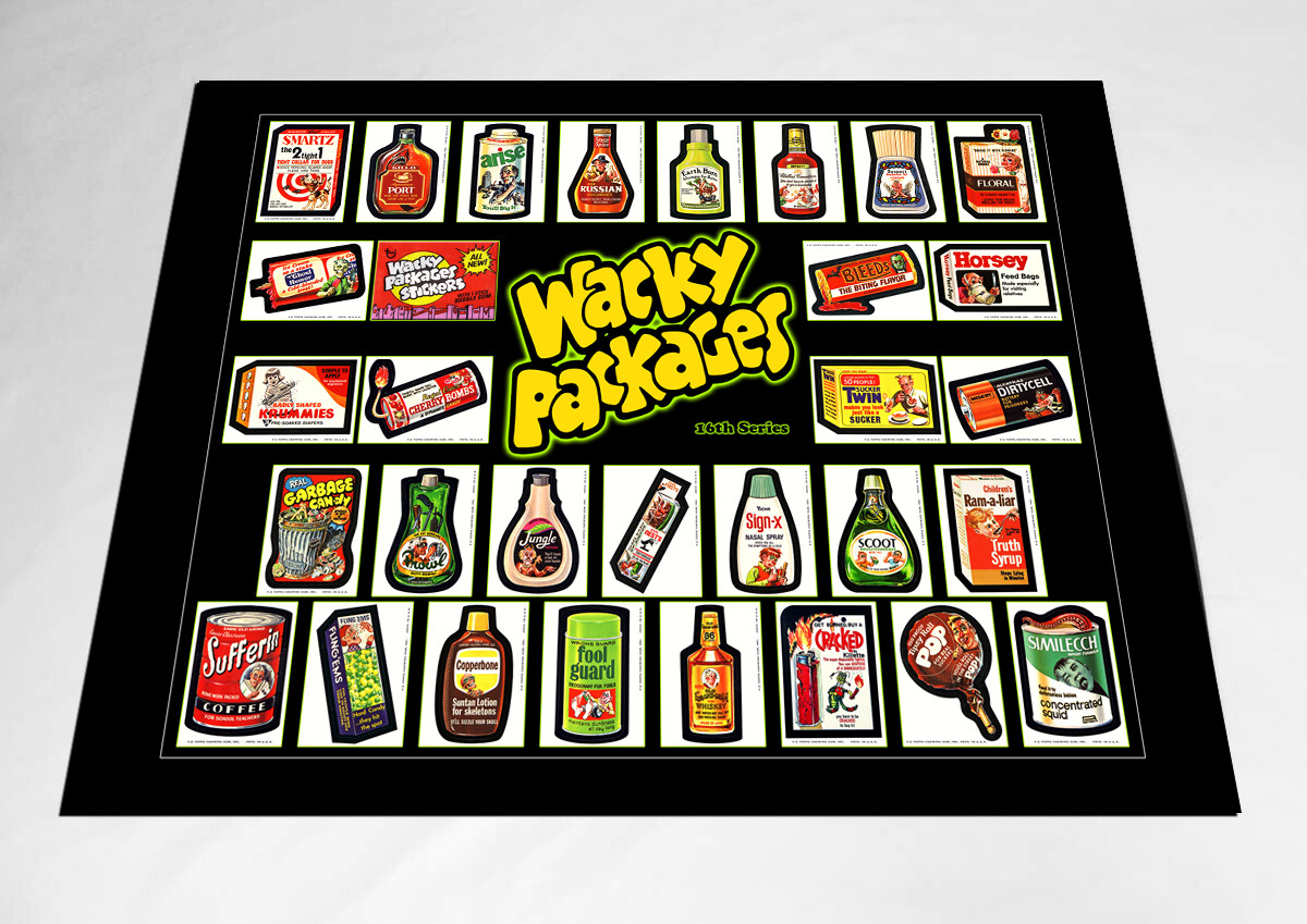 WACKY PACKAGES-Topps 1976 16th Series-Original Fan Art-18” X 24” Poster