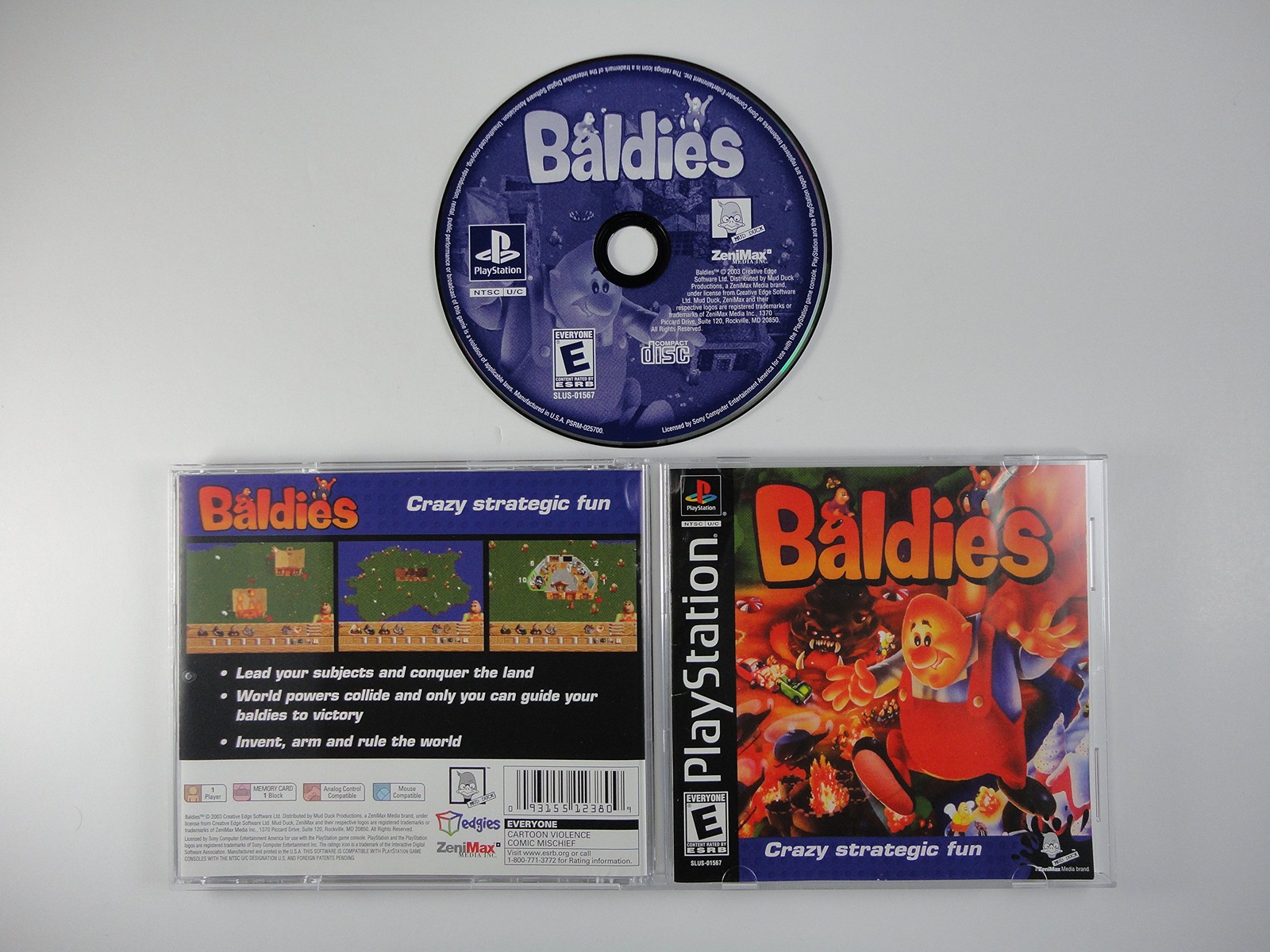 Baldies For PlayStation 1 PS1 Strategy Game Only 0E