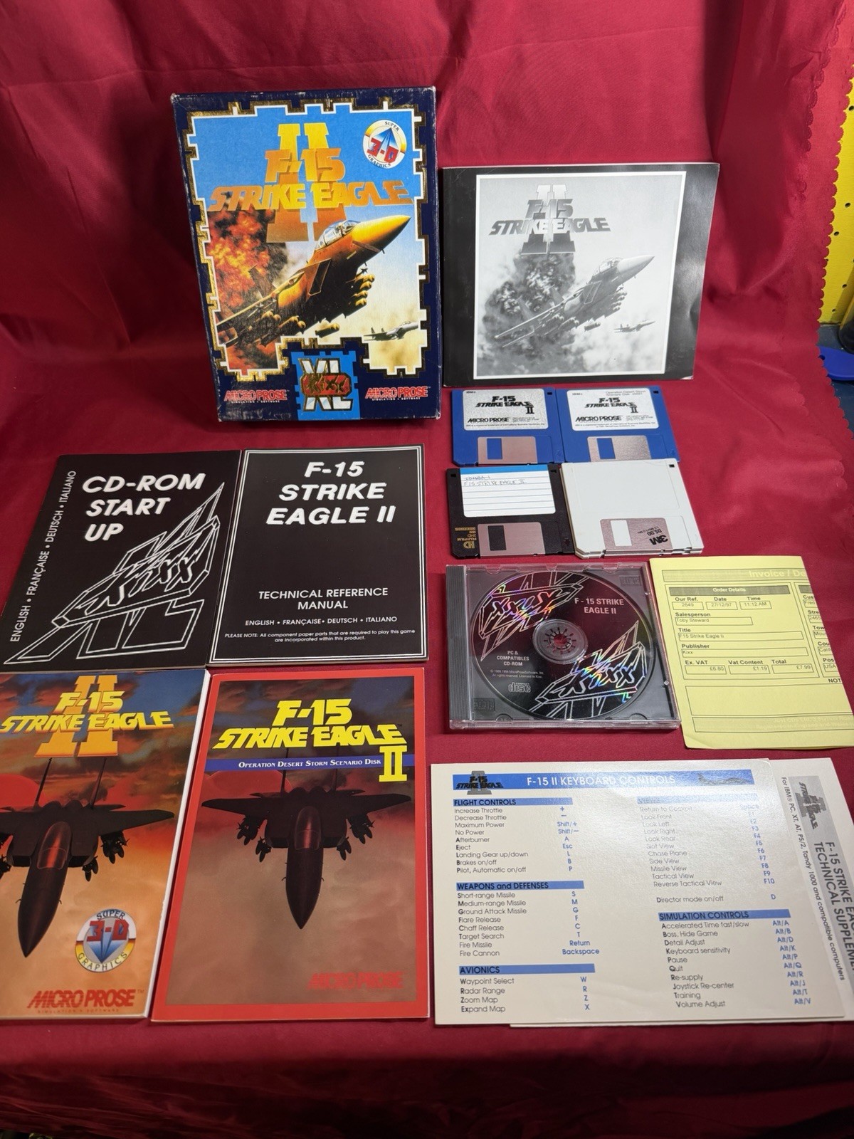 F-15 Strike Eagle II 2 With Operation Desert Storm Disc - Big Box With Inserts