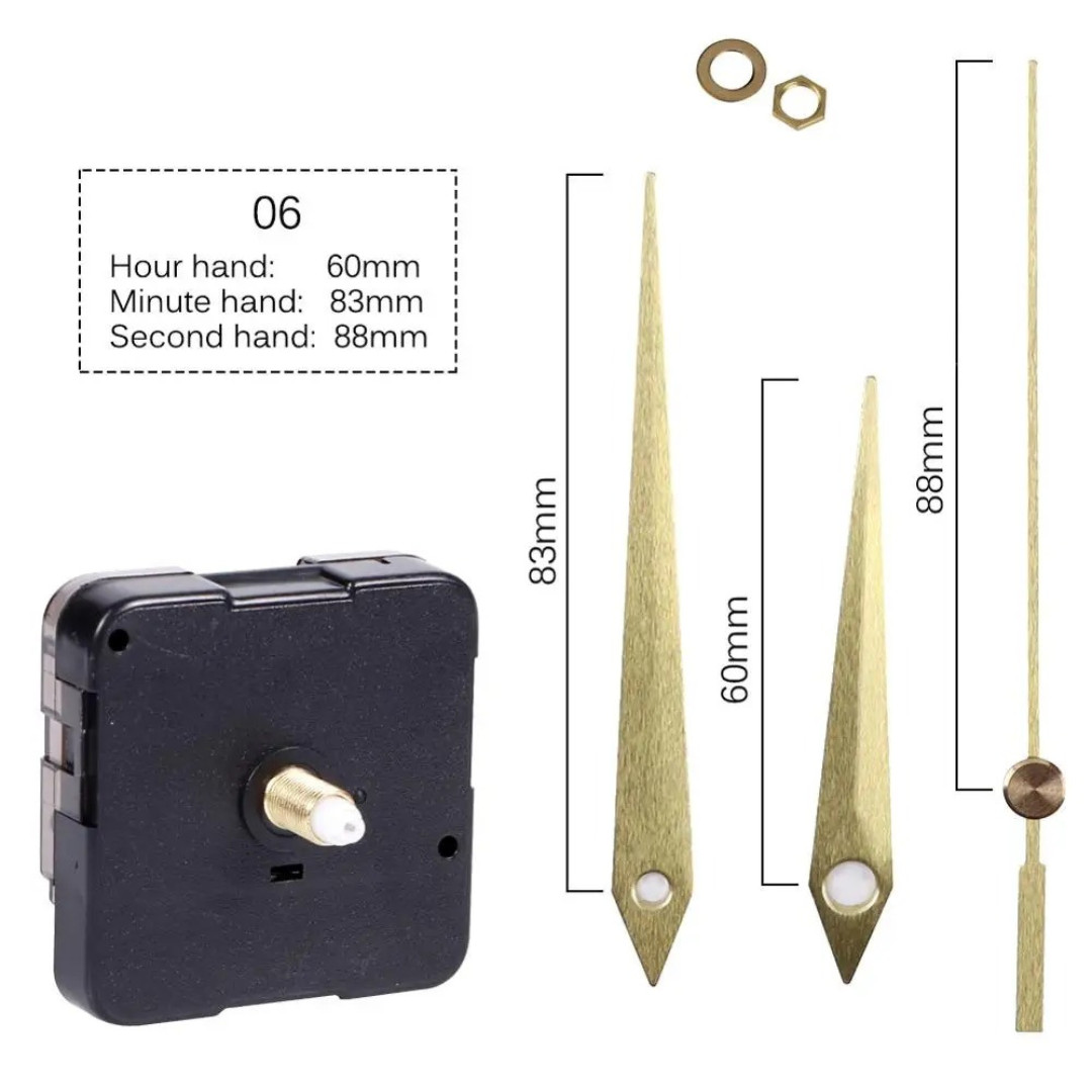 Clock Mechanism Silent Quartz Movement Machine Wall Hands Pointer Set Clockwork 