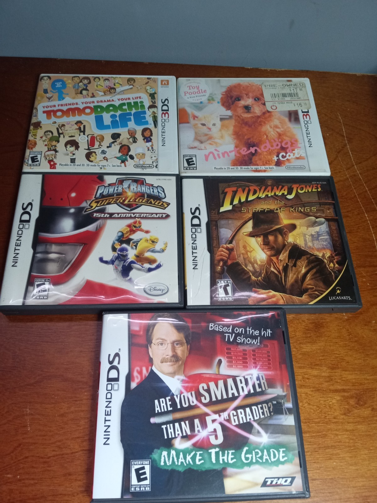 Lot Of 4 Empty Nintendo DS Boxes And 1 Are You Smarter Than A 5th Grader Game