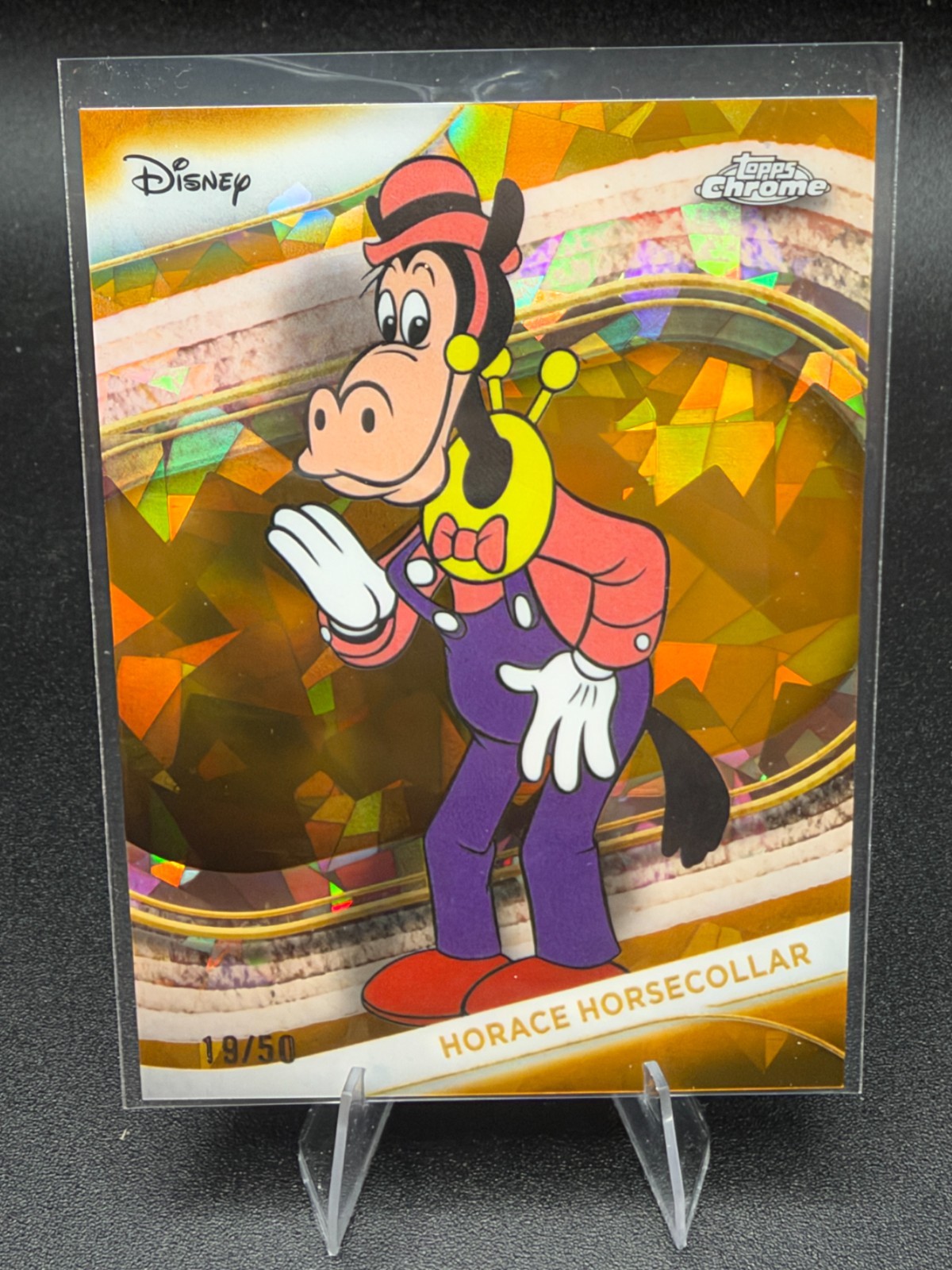 2025 Topps Chrome Disney Sapphire Horace Horsecollar Gold /50 #166 19/50