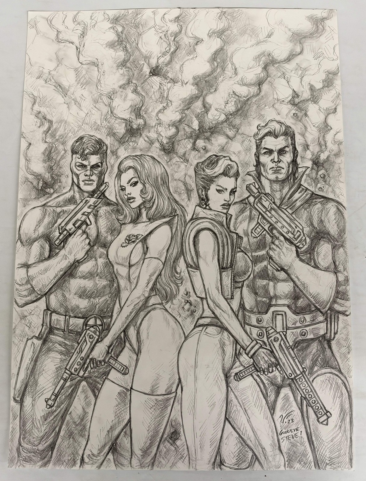 Huntsman #9 Original Comic Cover Art Ulderico Fioretti Heroic