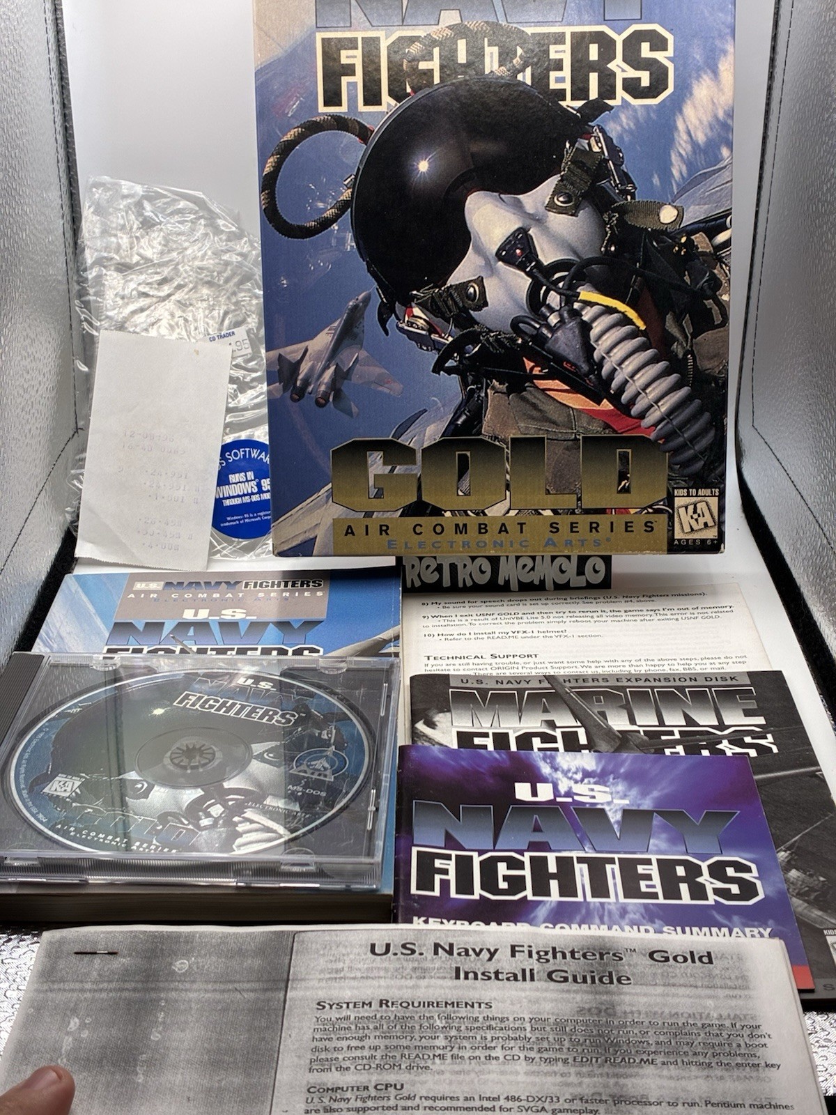 U.S. Navy Fighters Gold: Pre-Owned PC Game 1995 W/ Original Receipt And Inserts