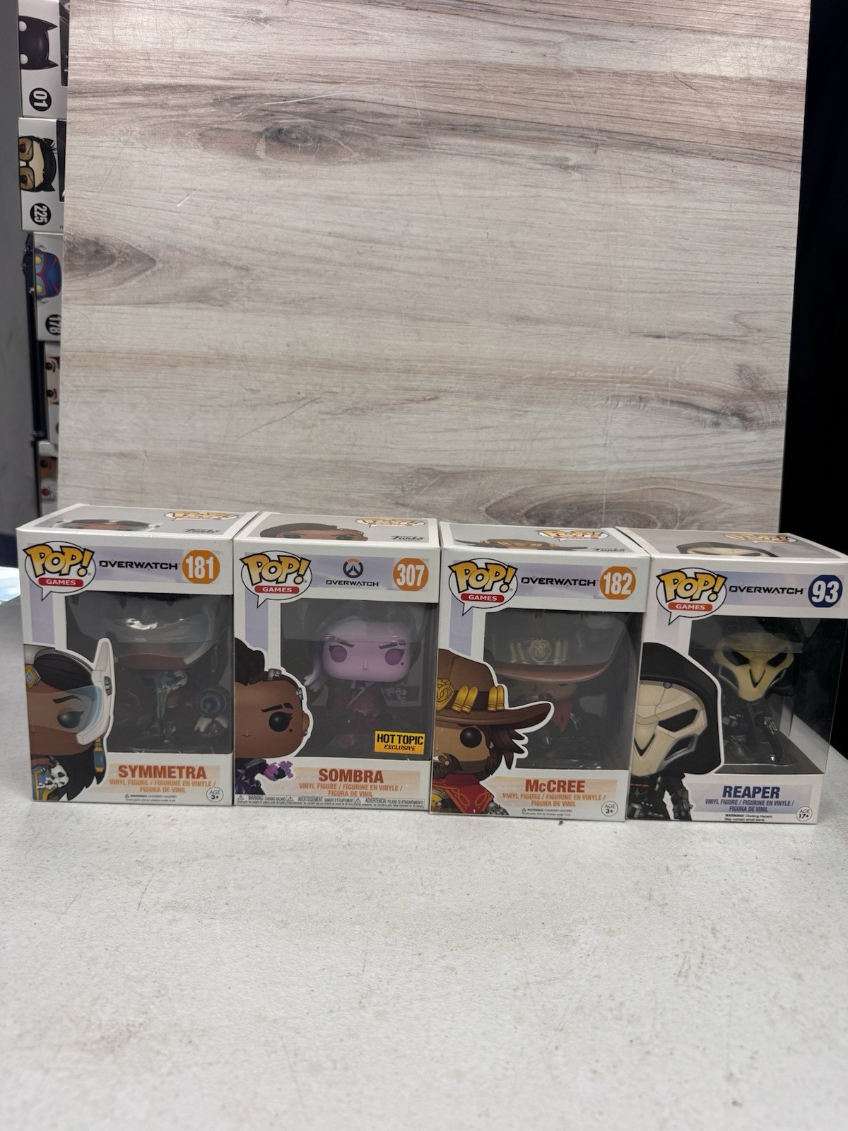 Funko POP Overwatch Collection Of 4 In Boxes #181, #307, #182, #93
