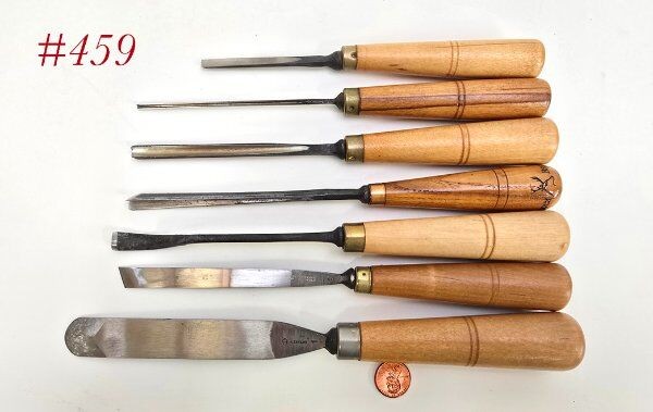 fine shape H TAYLOR CARVING WOODWORKING CHISEL TOOL lot