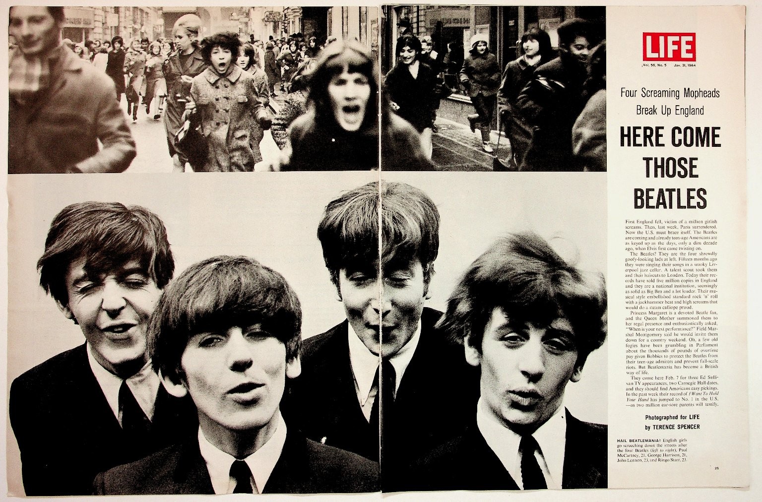 1964 LIFE Magazine The Beatles Original Article Pages UK Invasion