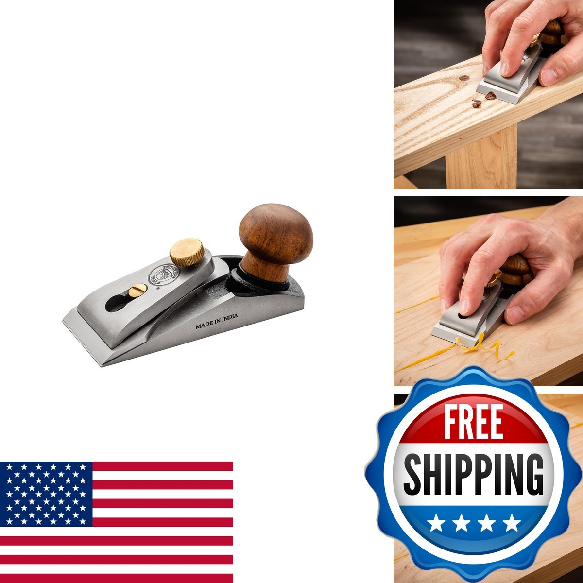 Rockler Bench Dog 77399 Small Chisel Plane w/Hardened Blade & Case