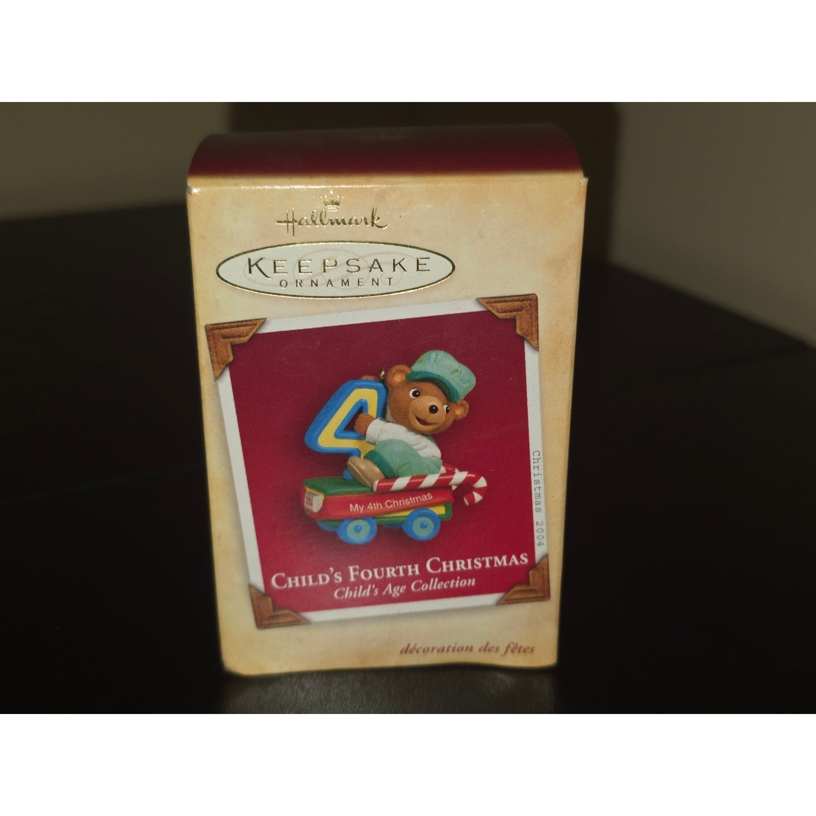 Hallmark Keepsake Ornament 2004 Childs Fourth Christmas Bear Wagon QXG5771 NIB