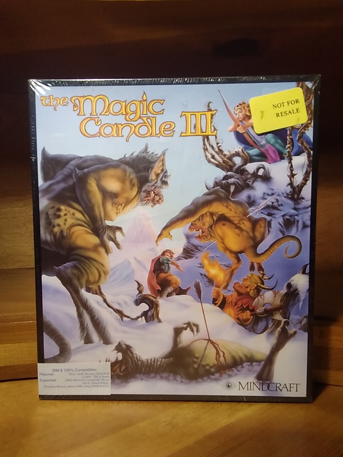 The Magic Candle 3 by Mindcraft (3.5in Floppy) CIB Sealed Rare