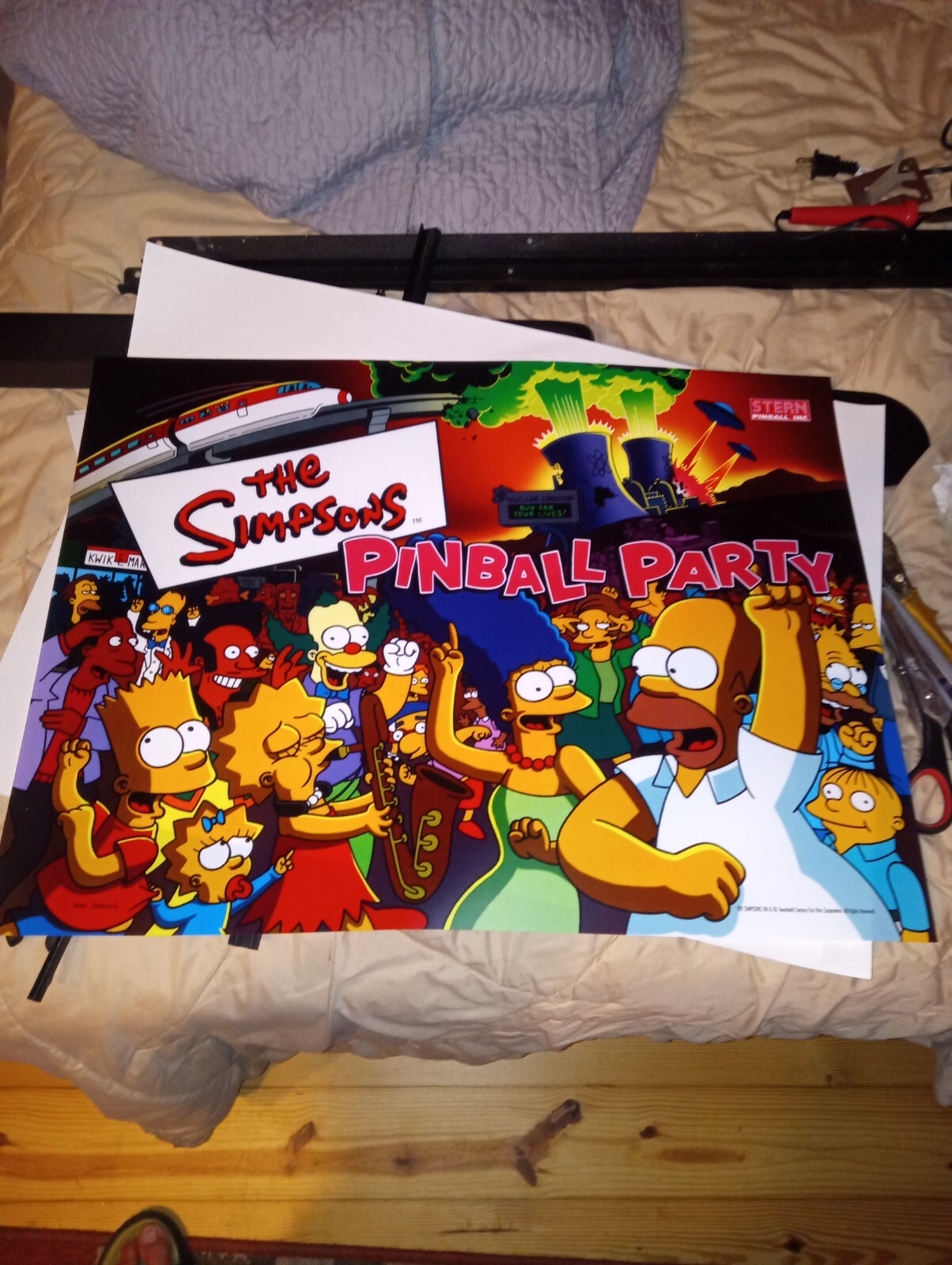 The simpsons pinball party translight Brand New