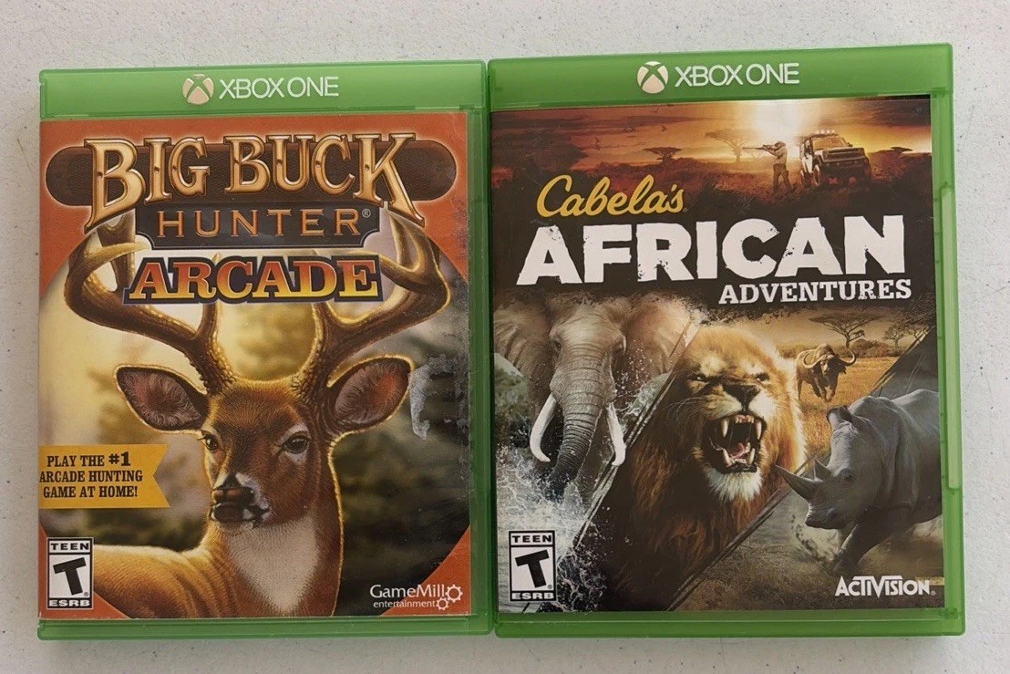 Big Buck Hunter Arcade & Cabelas African Adventure Lot XBOX1 - Xbox One